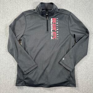 Cincinatti Bearcats Champion Quarter Zip Pullover Men's Medium Gray Long Sleeve